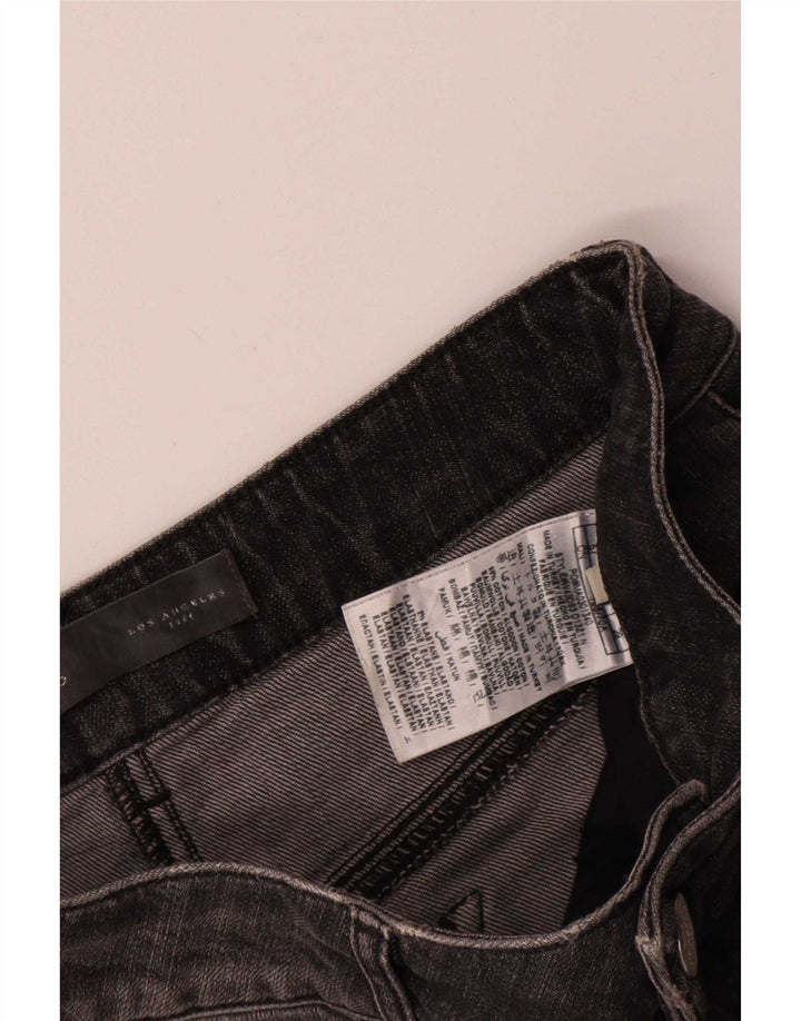 Gonna in denim invecchiato Guess da donna W27 piccola in cotone grigio