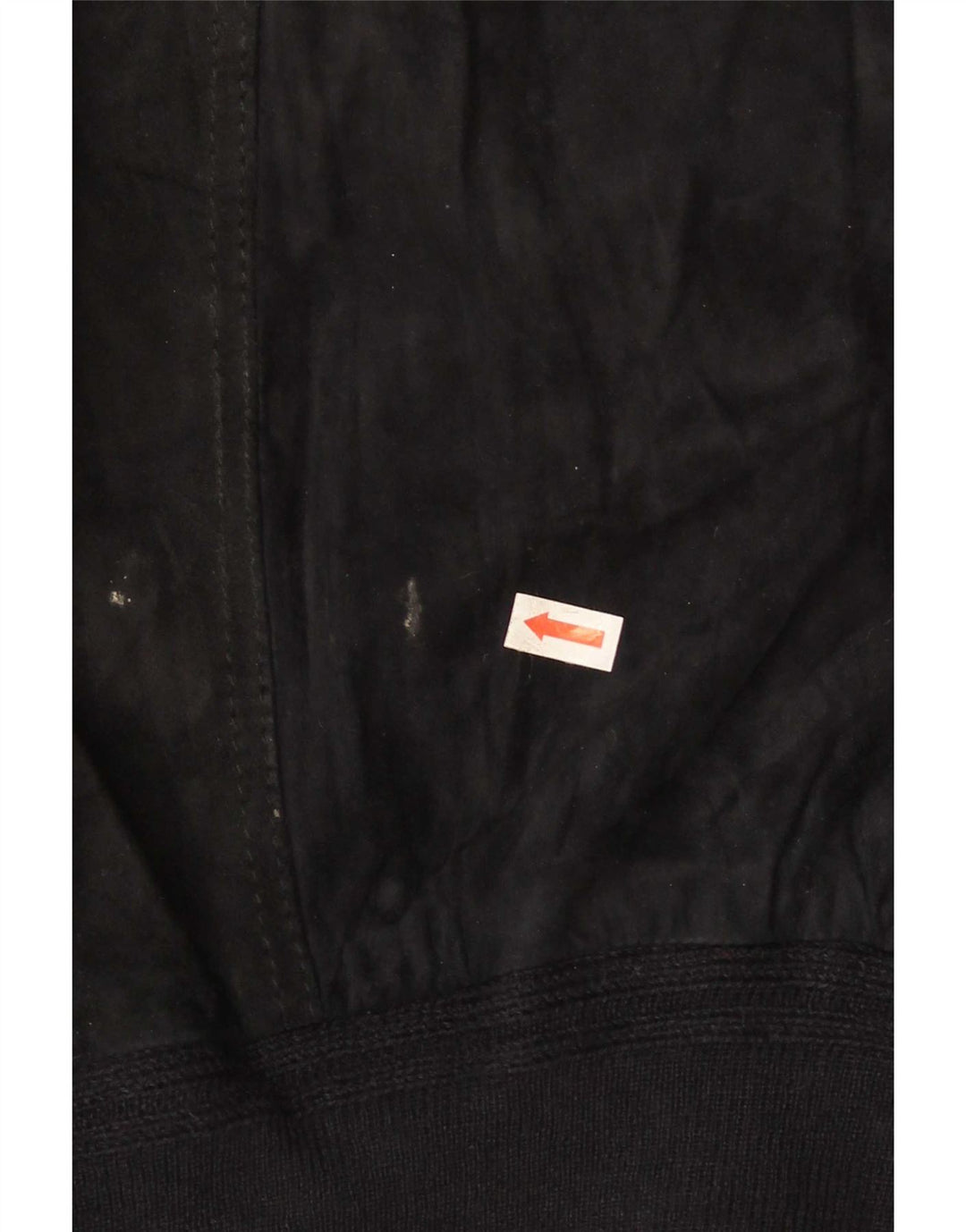 Giubbotto bomber in pelle scamosciata vintage da uomo UK 36 piccolo in pelle nera