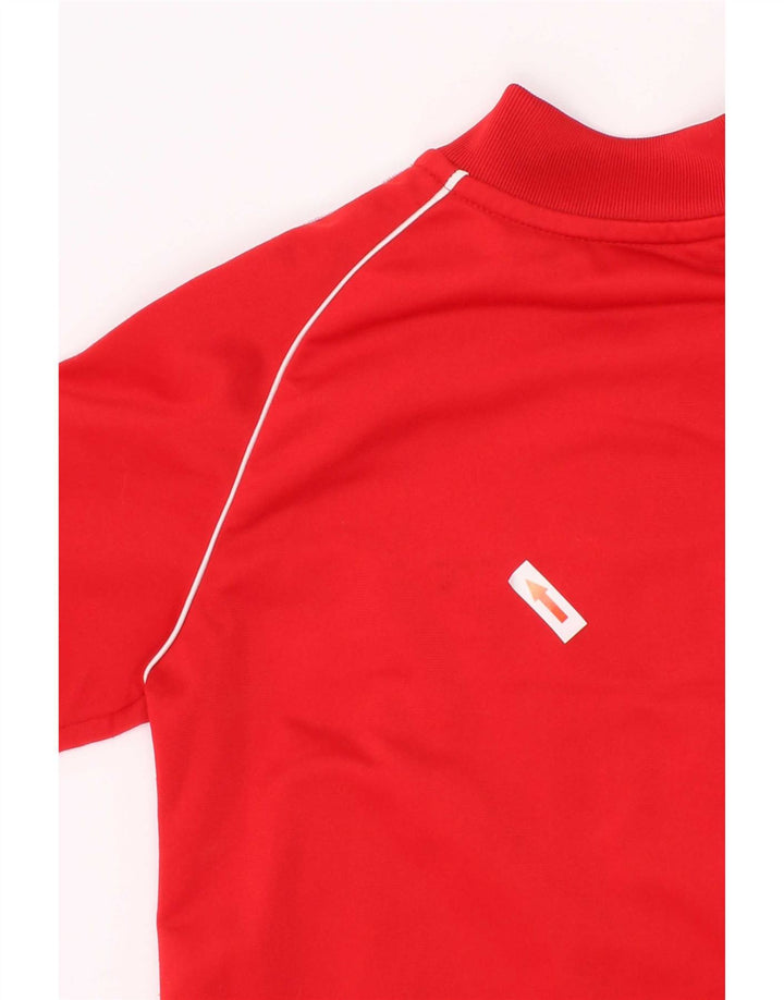 Giacca Top della tuta da ragazzo Adidas 6-7 anni in poliestere rosso