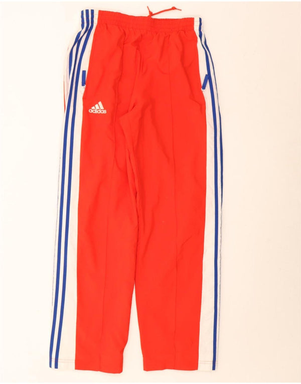 Pantaloni da tuta da uomo Adidas UK 36/38 Small Rosso Colourblock Poliestere