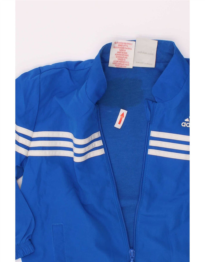 Giacca Top della tuta da ragazzo Adidas 3-4 anni in poliestere blu