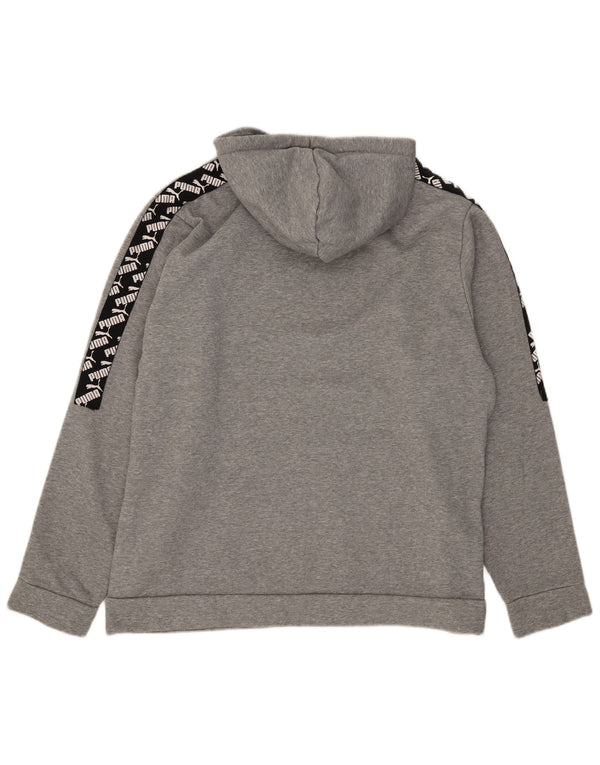 Felpa con cappuccio grafica da uomo Puma 2XL in cotone color block grigio