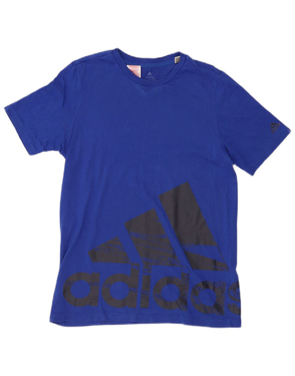 T-shirt grafica Adidas da bambino 14-15 anni in cotone blu