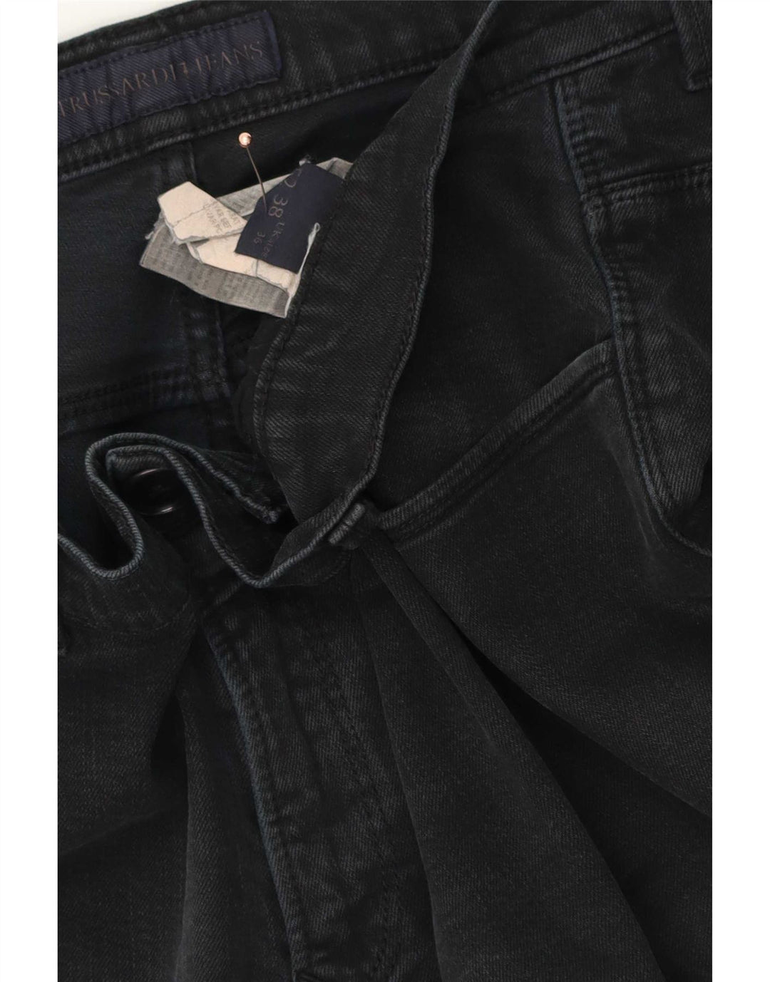 Jeans Slim Uomo Trussardi W36 L34 Cotone Nero