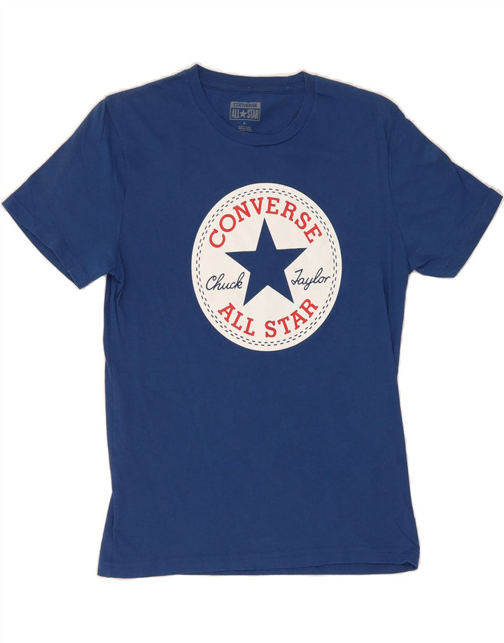 CONVERSE Mens Graphic T-Shirt Top Medium Blue Cotton Vintage Converse and Second-Hand Converse from Messina Hembry 