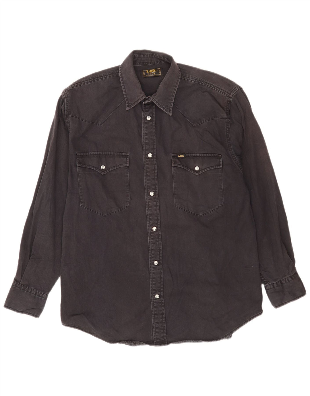 Camicia di jeans da uomo Lee in cotone nero medio
