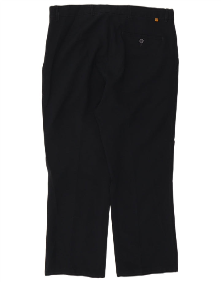 Pantaloni chino dritti da uomo Farah W36 L27 poliestere blu navy