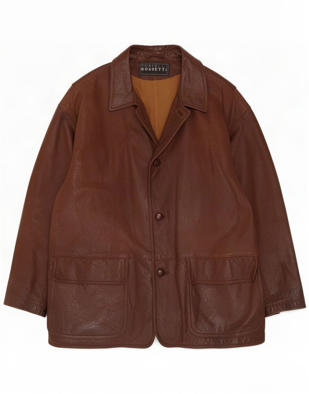 Fratelli Rossetti Cappotto in pelle da uomo IT 56 3XL Marrone