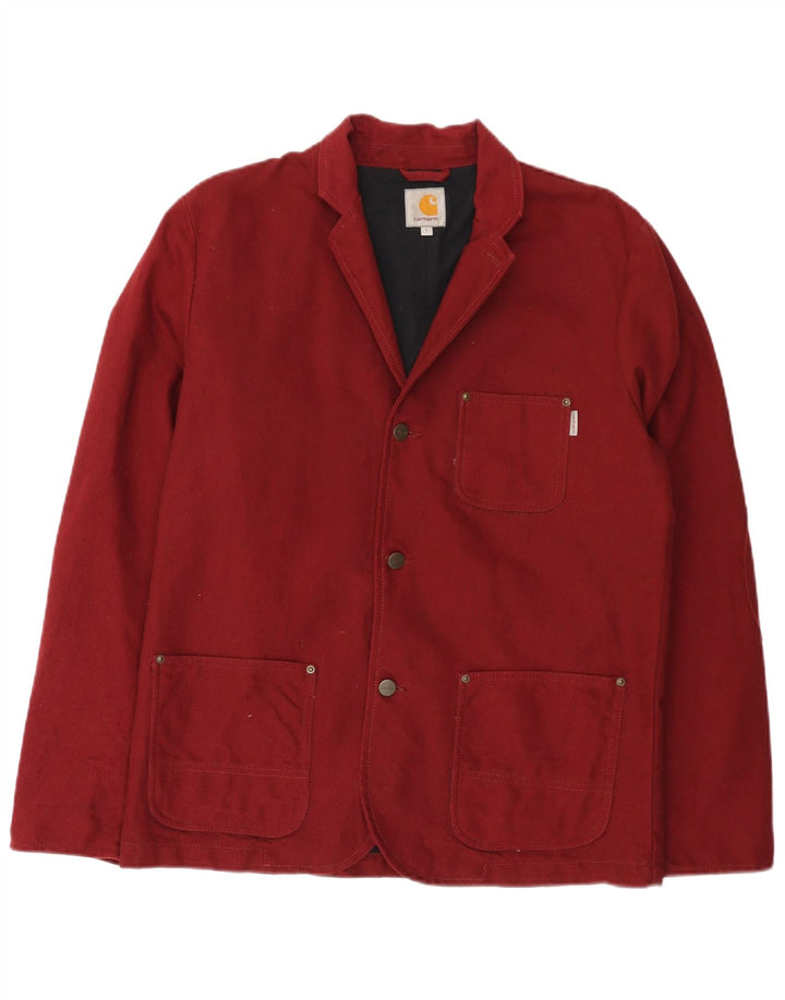 Giacca blazer da uomo a 3 bottoni Carhartt UK 40 grande bordeaux
