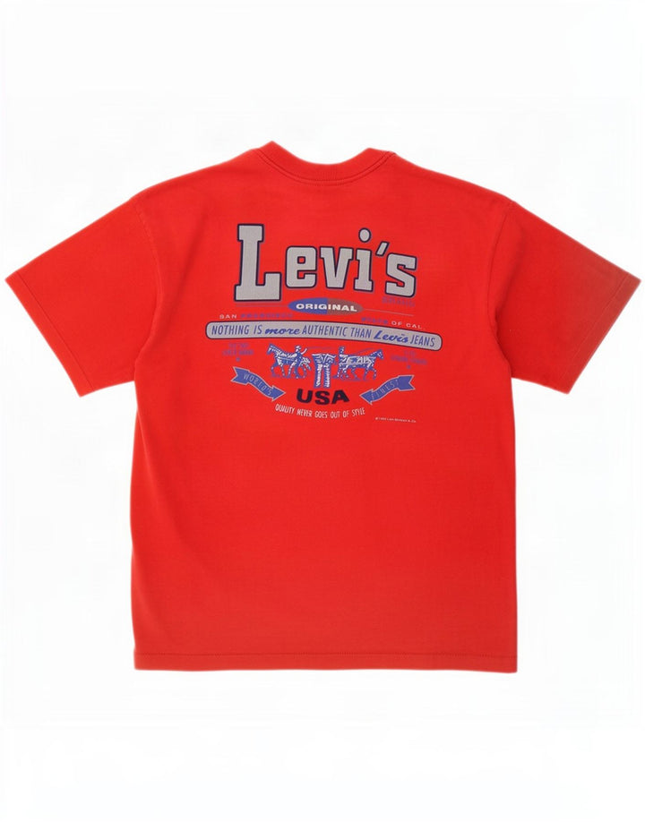 T-shirt grafica da uomo Levi's Top grande in cotone rosso