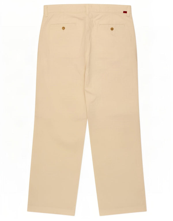 Pantaloni chino dritti da uomo Kappa Perfect Fit IT 52 XL W36 L31 Bianco