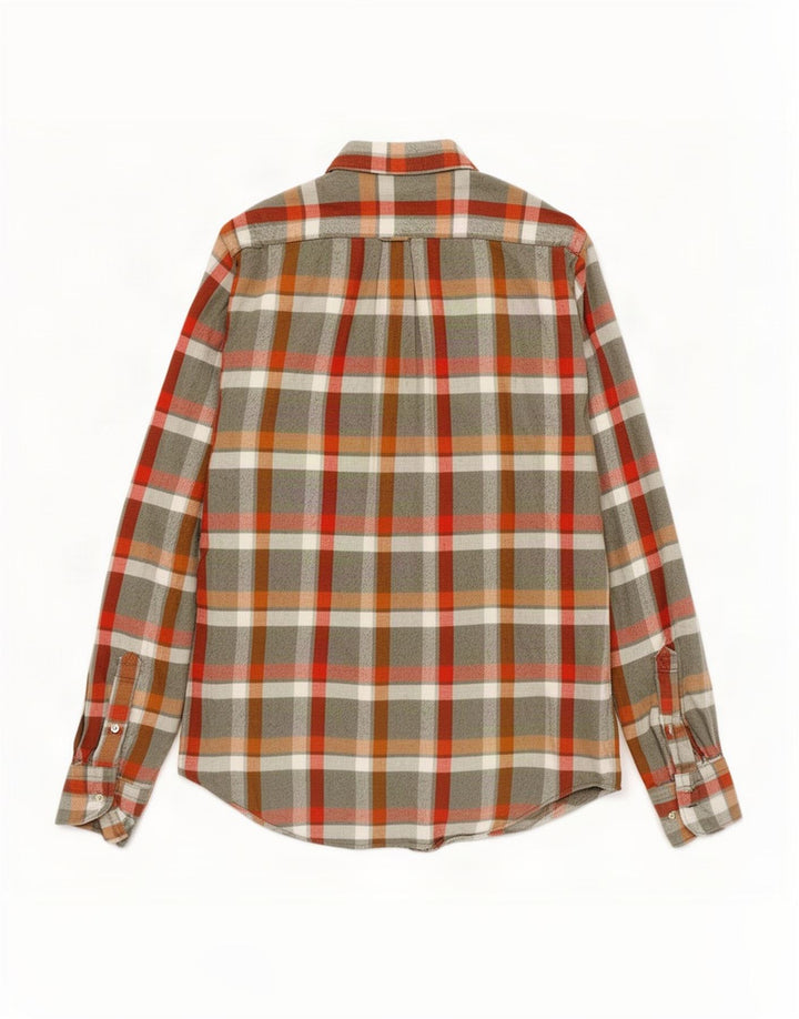 Gant Camicia da uomo in flanella di cotone a quadri multicolore medio