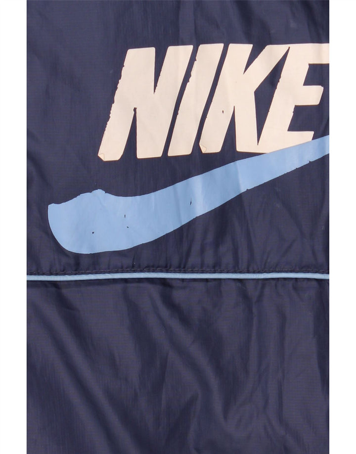 Giacca imbottita con cappuccio grafica Nike da bambino 12-13 anni, grande, blu navy