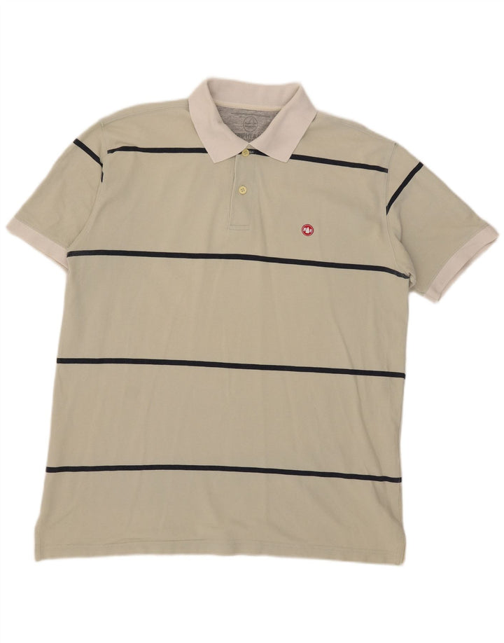 Polo da uomo Murphy & Nye 2XL cotone a righe beige