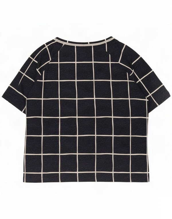 Marks & Spencer T-shirt da donna Top UK 16 Large Blu navy geometrico