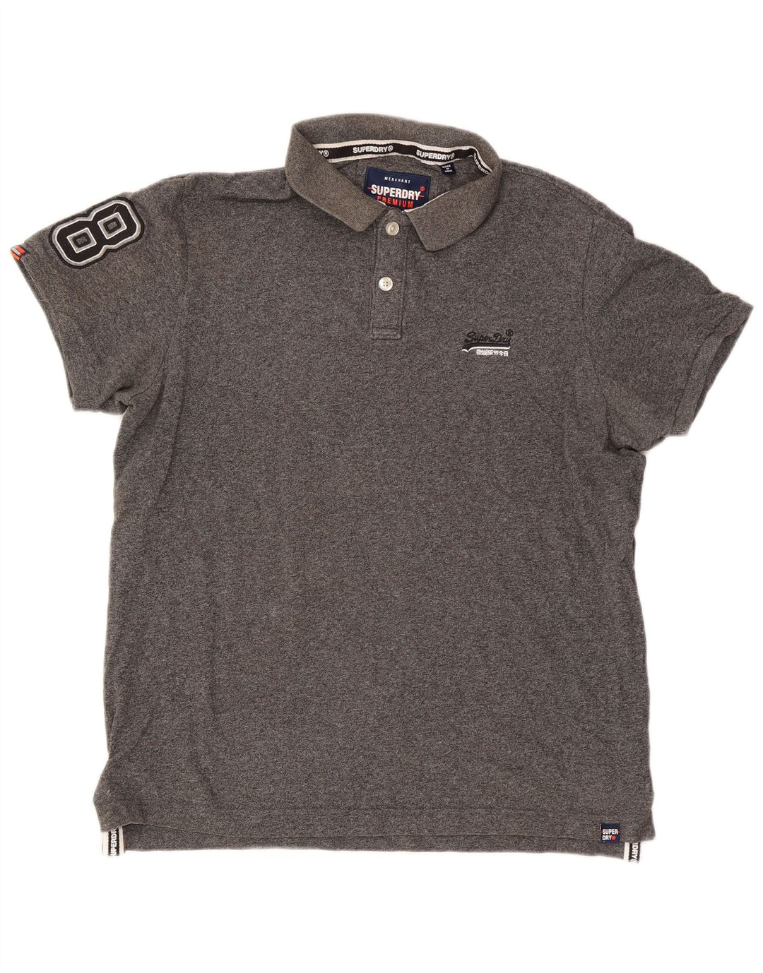 Polo grafica da uomo SUPERDRY 3XL cotone grigio
