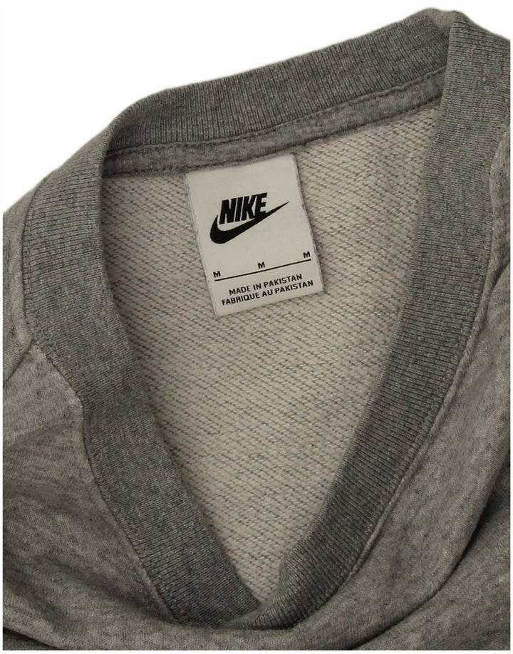 Felpa oversize da uomo Nike Maglione in cotone grigio medio