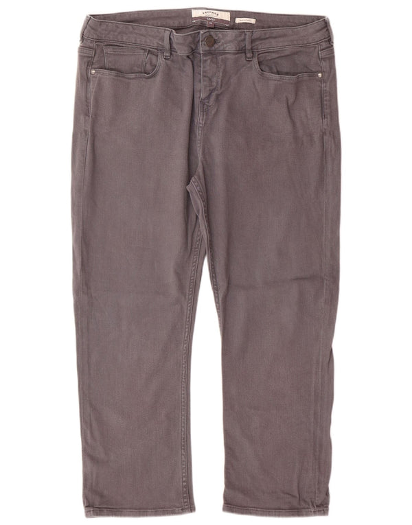 FAT FACE Jeans Capri da donna US 16 2XL W36 L24 Cotone grigio