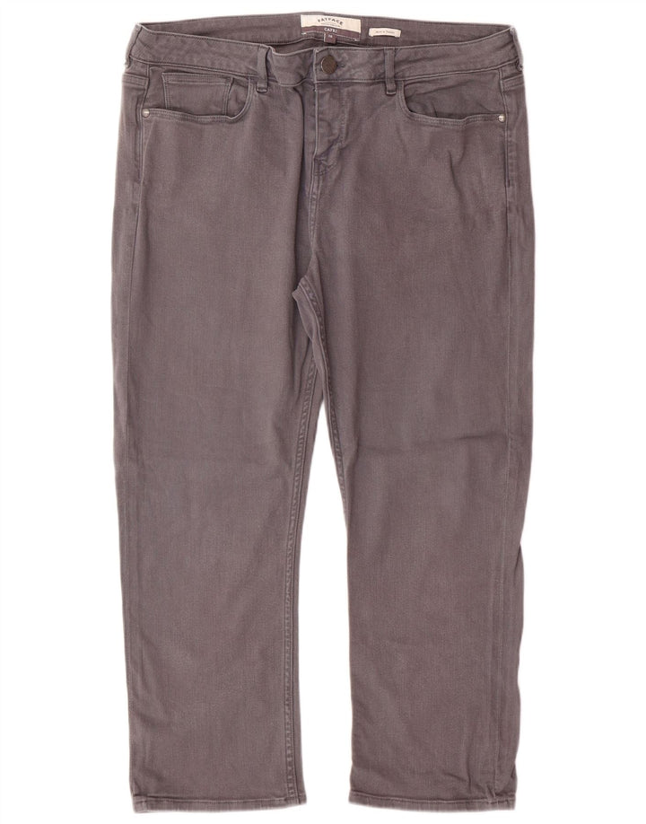 FAT FACE Jeans Capri da donna US 16 2XL W36 L24 Cotone grigio