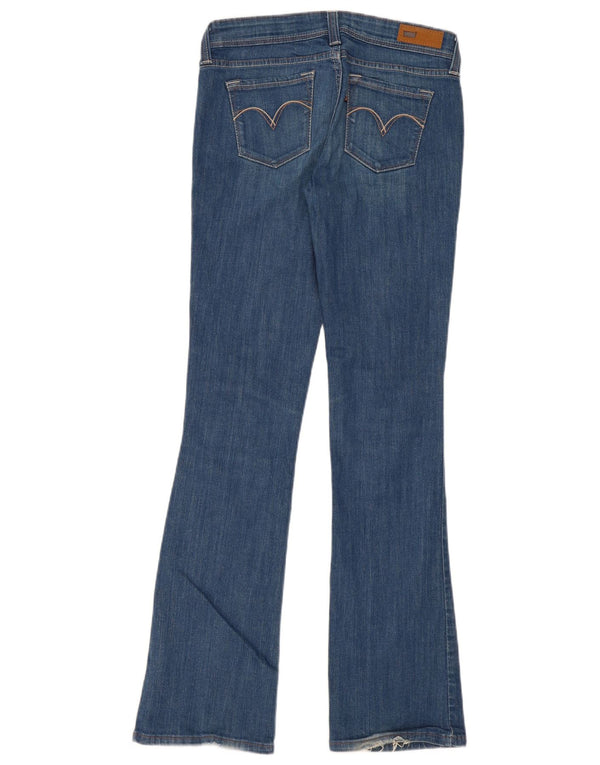 Jeans Levi's Demi Curve da donna a vita bassa skinny bootcut W28 L34 cotone blu
