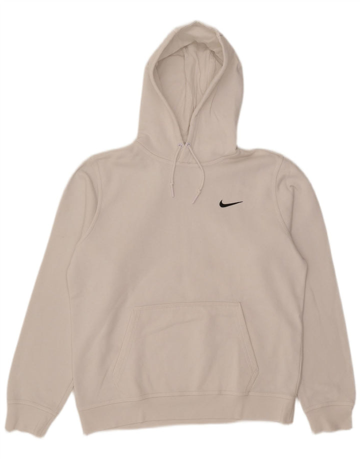 Maglia con cappuccio Nike da uomo in cotone bianco medio