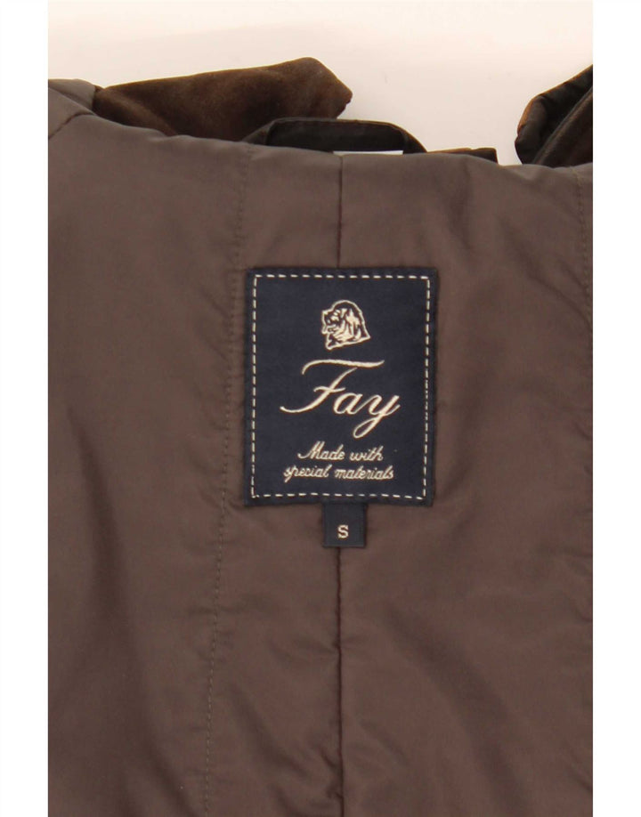 Cappotto giacca a vento da uomo Fay UK 36 piccolo marrone