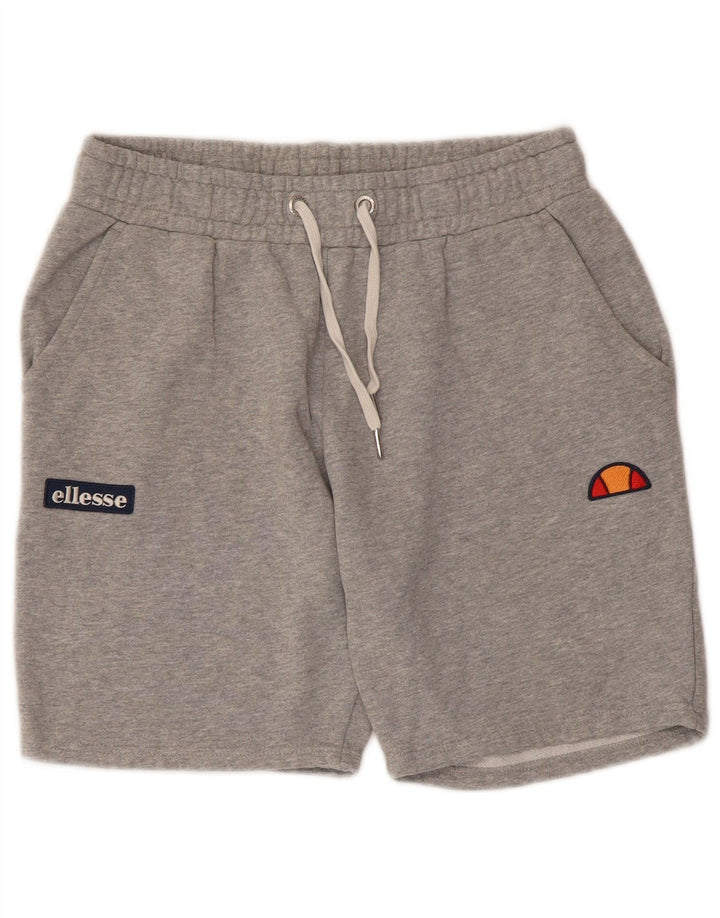 Pantaloncini sportivi da uomo Ellesse XS in cotone chiazzato grigio