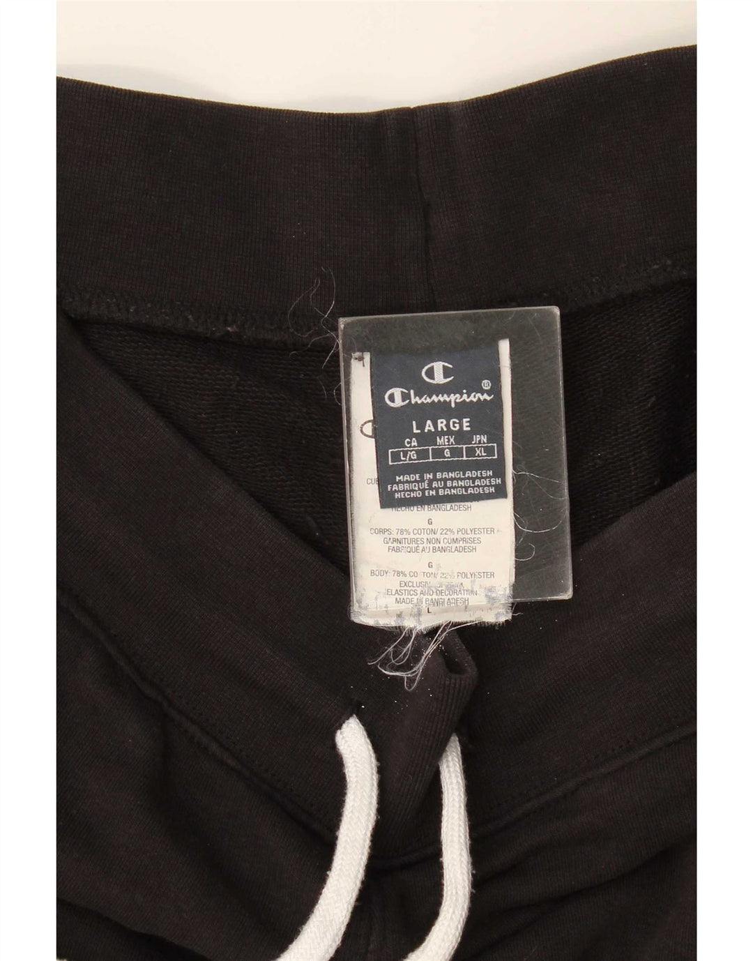Pantaloncini sportivi da uomo Champion grandi in cotone nero