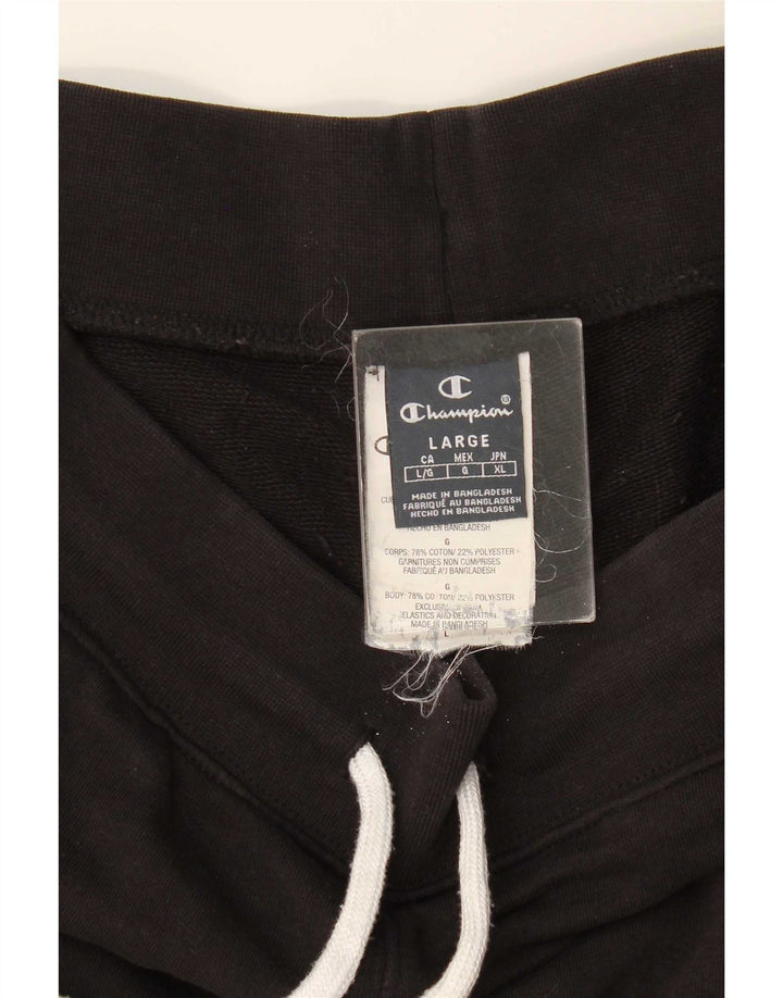 Pantaloncini sportivi da uomo Champion grandi in cotone nero