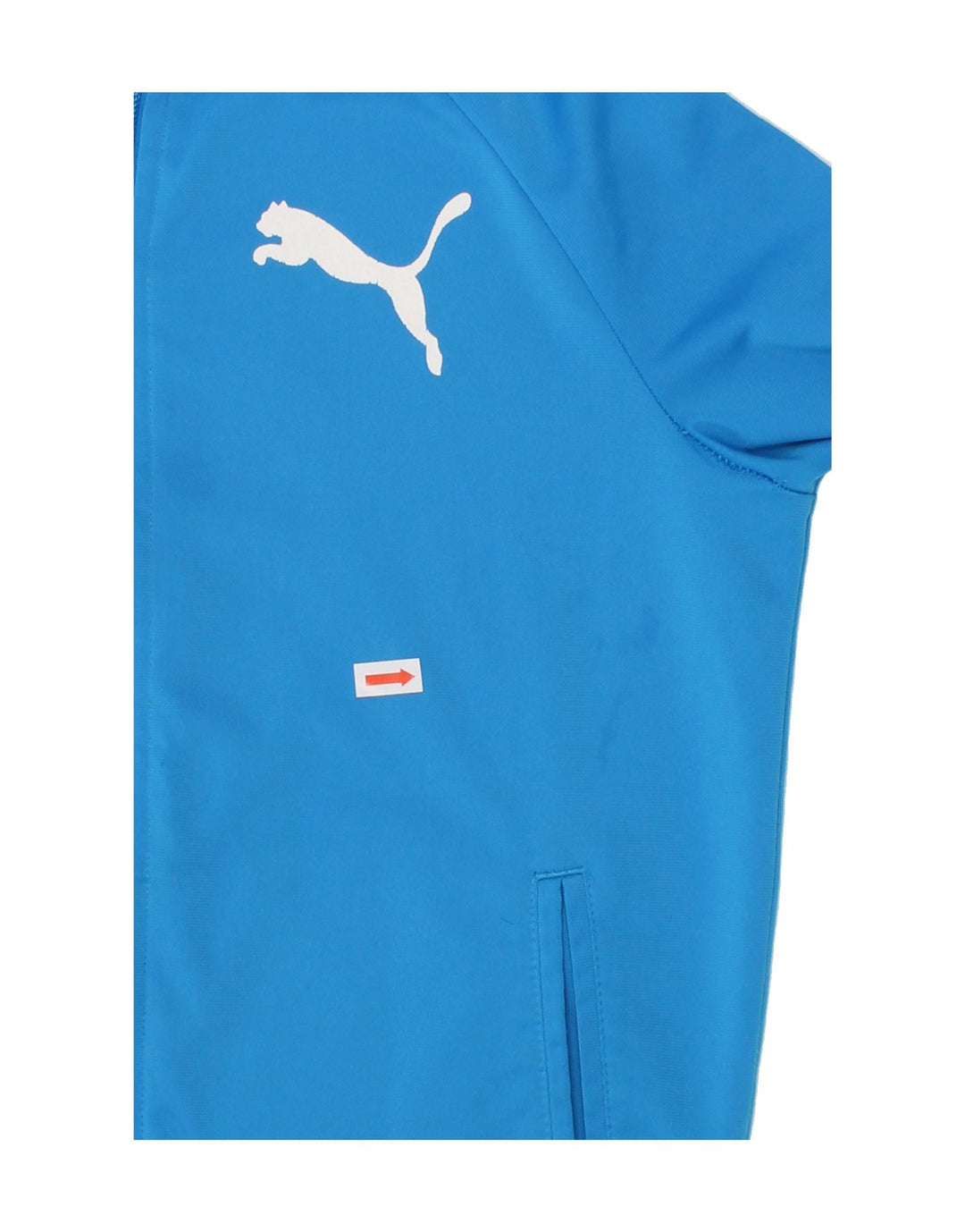 PUMA Boys Graphic Tracksuit Top Jacket 9-10 Years  Blue Colourblock Vintage Puma and Second-Hand Puma from Messina Hembry 