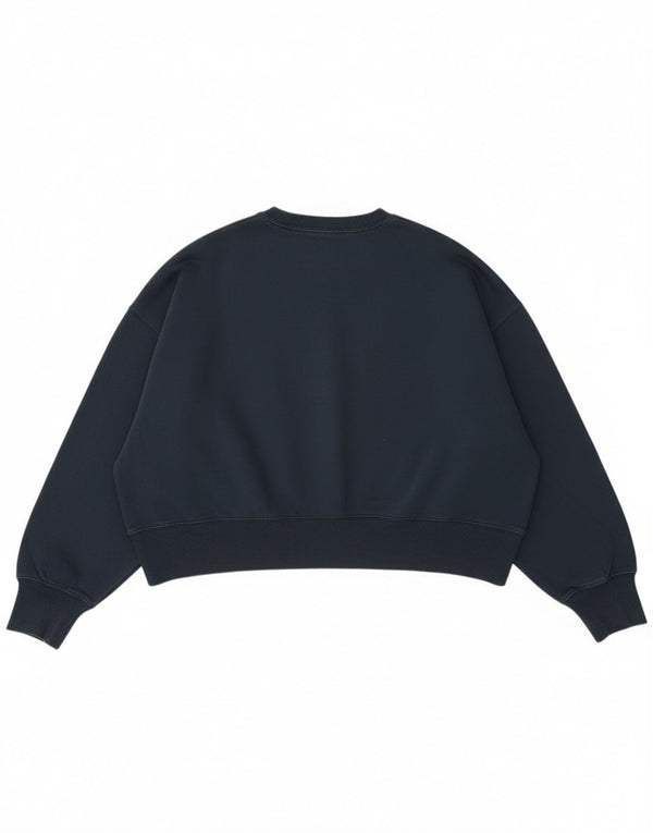 Felpa con grafica corta oversize da donna Nike UK 14 medio blu navy