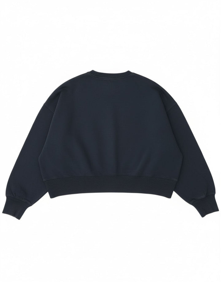 Felpa con grafica corta oversize da donna Nike UK 14 medio blu navy