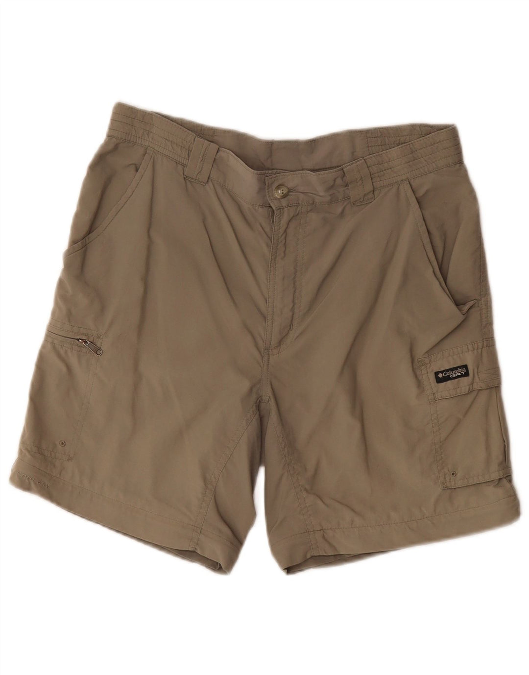 Pantaloncini cargo Columbia da donna medi W30 poliestere kaki