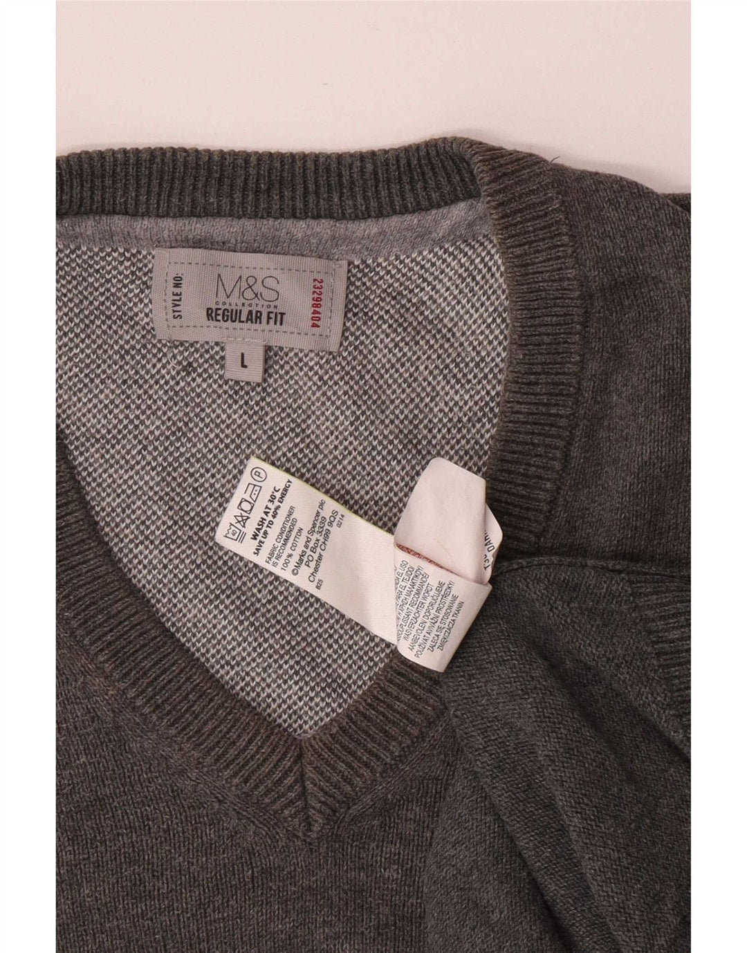 Canotta da uomo Marks & Spencer vestibilità regolare canotta grande in cotone grigio