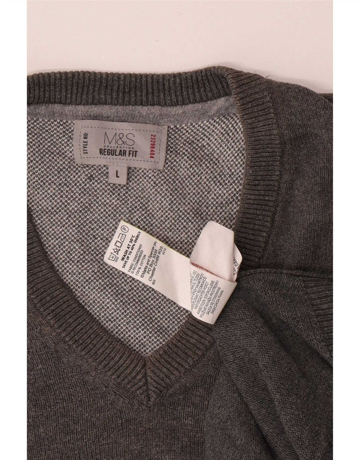 Canotta da uomo Marks & Spencer vestibilità regolare canotta grande in cotone grigio