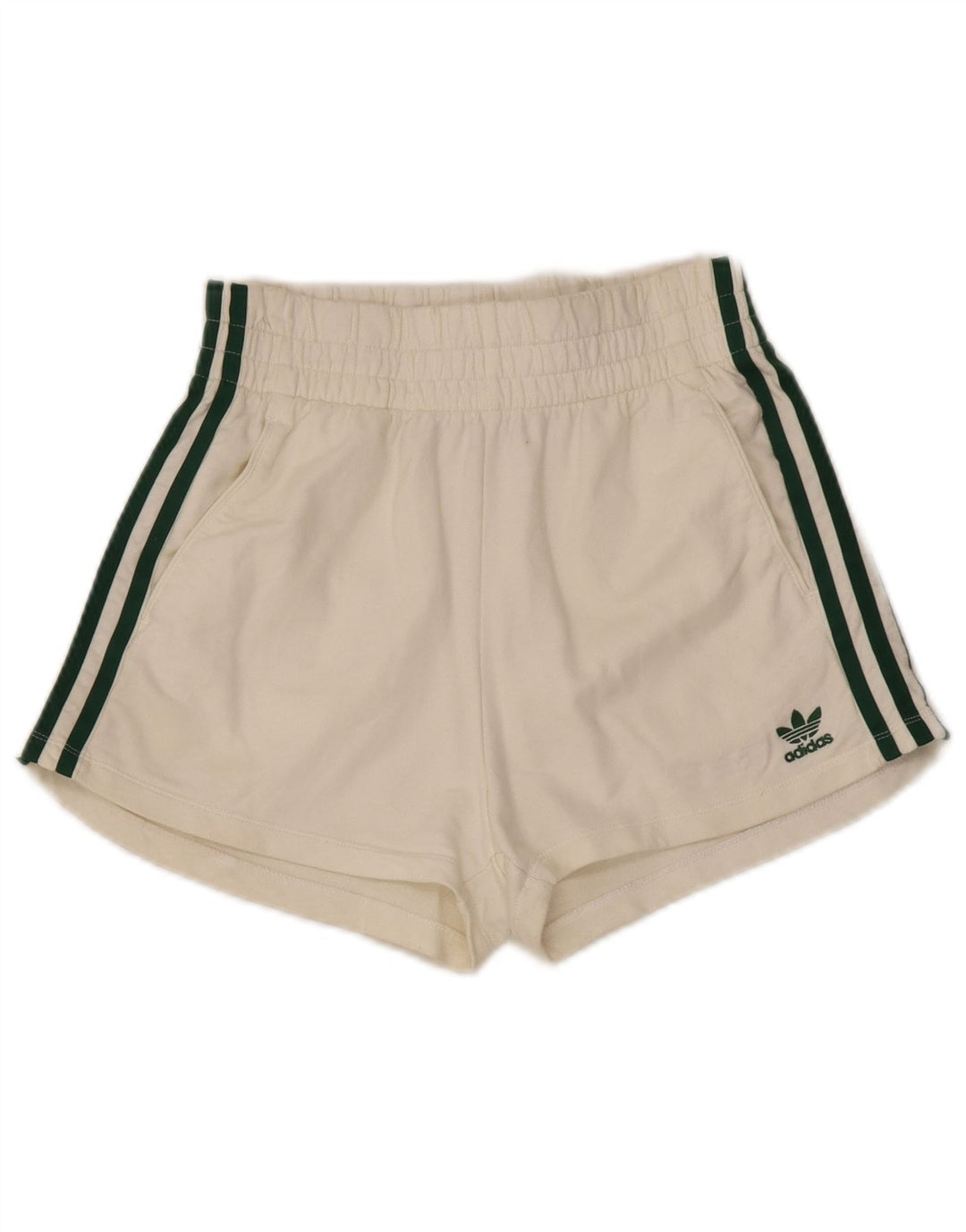 Pantaloncini sportivi da donna Adidas UK 10 piccoli cotone bianco