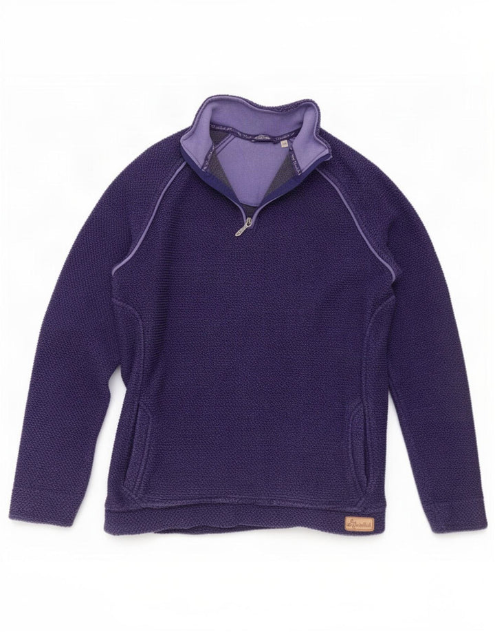 Felpa con collo con zip da uomo Weird Fish 2XL cotone viola