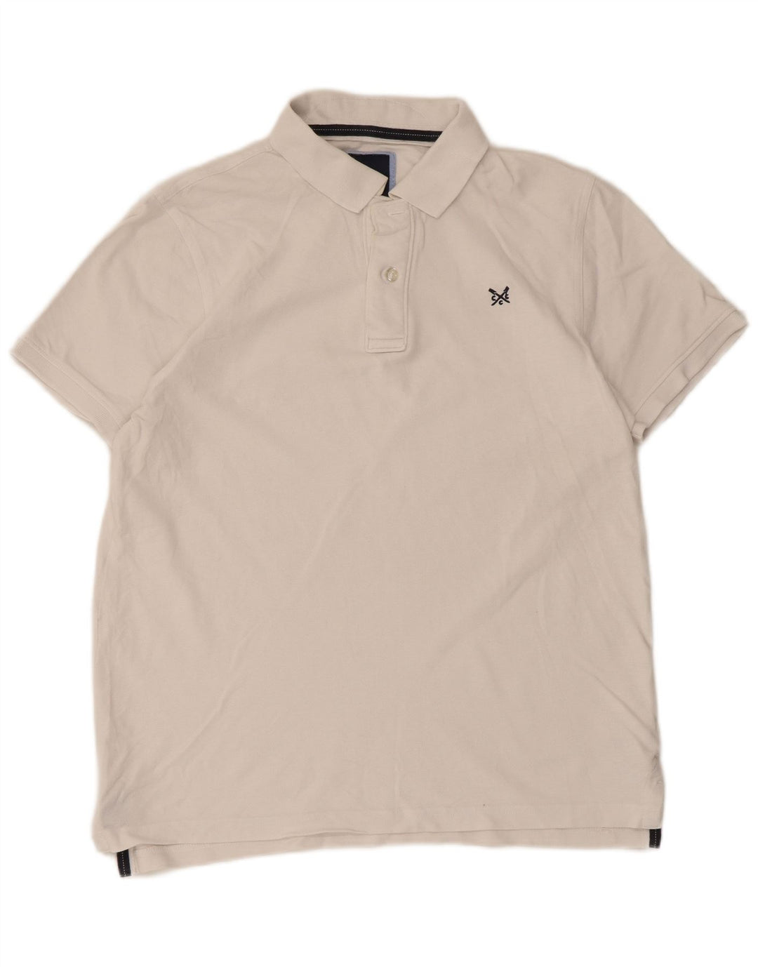 Crew Clothing Polo da uomo grande in cotone bianco