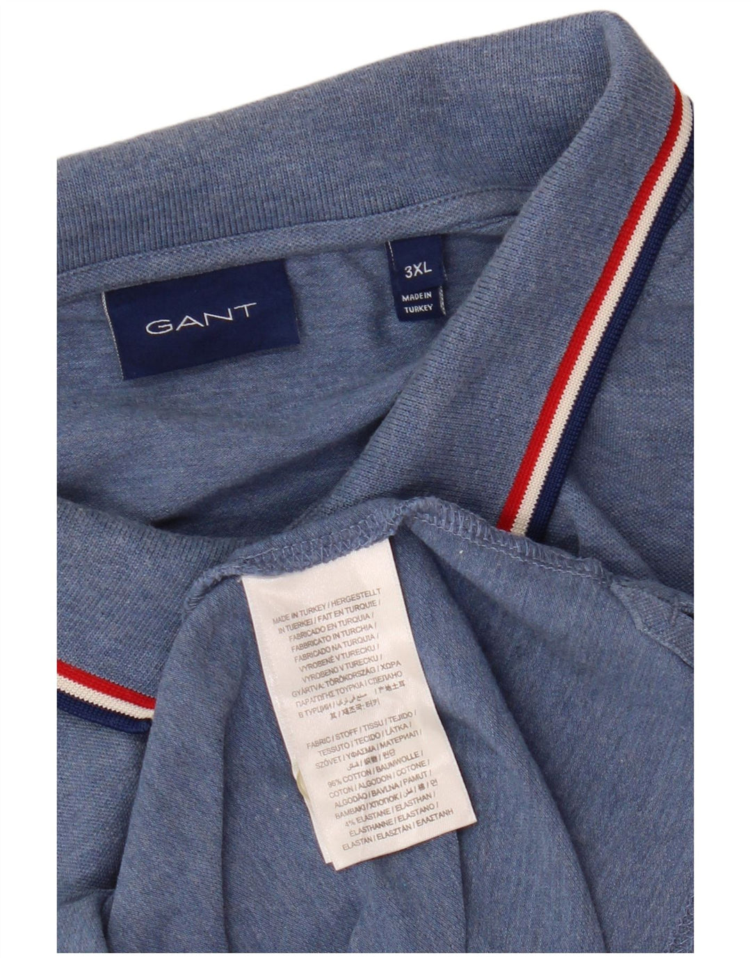 Polo da uomo Gant 3XL in cotone blu