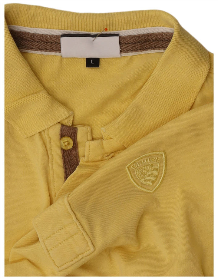 BLAUER Polo Uomo Large in Cotone Giallo