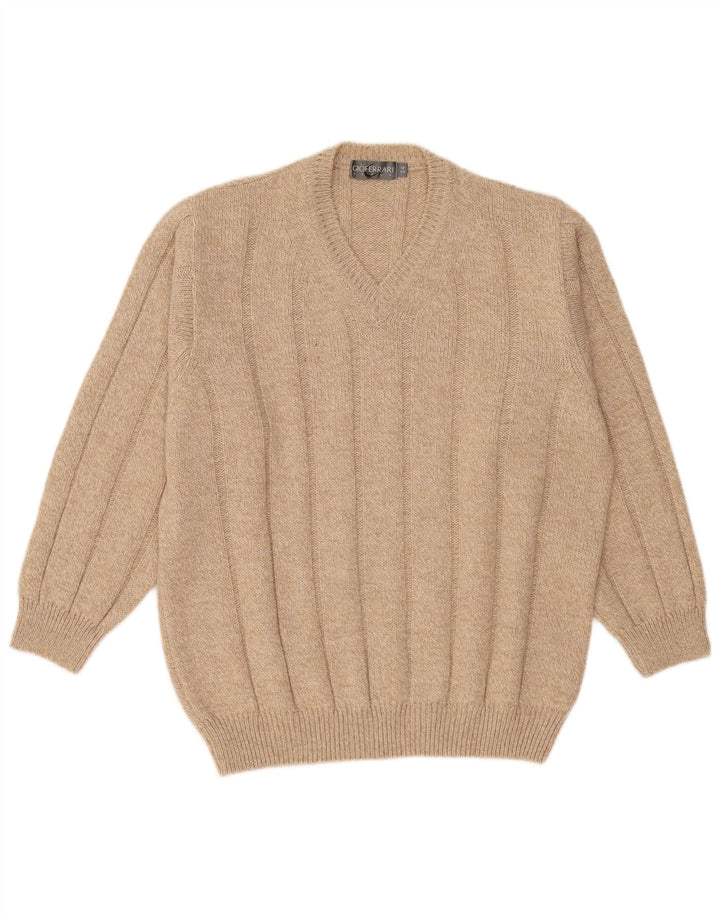 Gioferrari Maglia Uomo Scollo V IT 54 XL Beige Lana