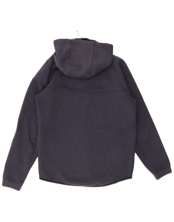 Felpa con cappuccio e zip Nike da uomo in cotone blu navy medio