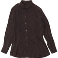 Camicetta camicia vintage da donna UK 12 media nera