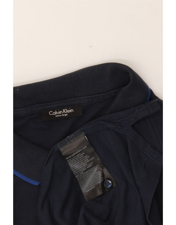 CALVIN KLEIN Mens Polo Shirt XL Navy Blue Cotton Vintage Calvin Klein and Second-Hand Calvin Klein from Messina Hembry 