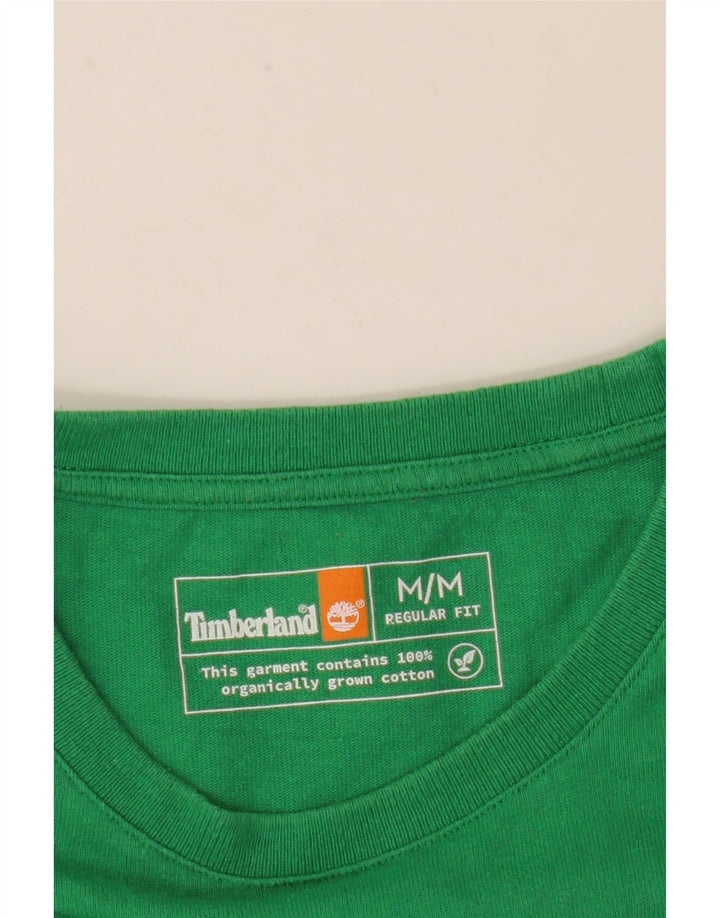 T-shirt grafica da uomo con vestibilità regolare Timberland Top in cotone verde medio