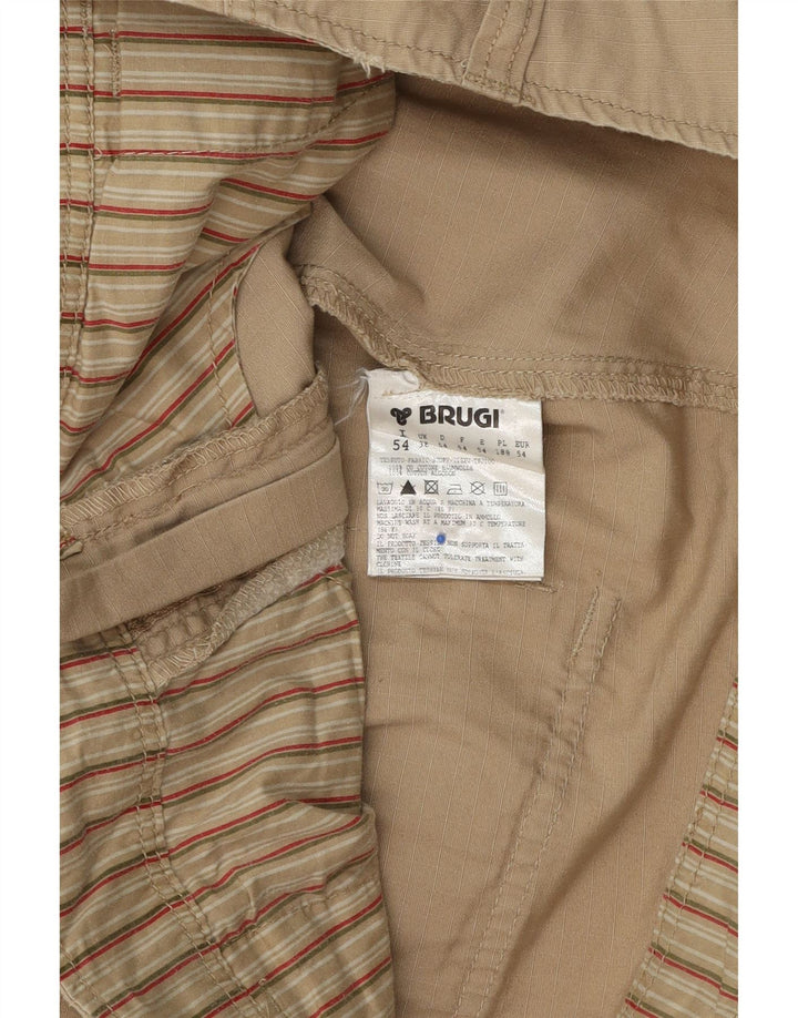 BRUGI Mens Straight Cargo Trousers W38 L30 Beige Cotton Vintage Brugi and Second-Hand Brugi from Messina Hembry 