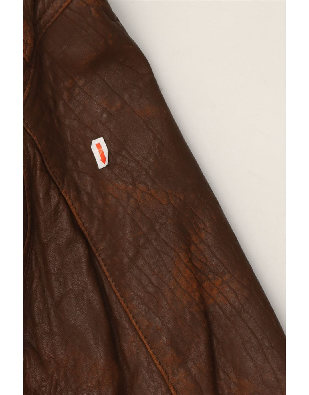 CONBIPEL Mens Military Leather Jacket UK 38 Medium Brown Leather Vintage Conbipel and Second-Hand Conbipel from Messina Hembry 