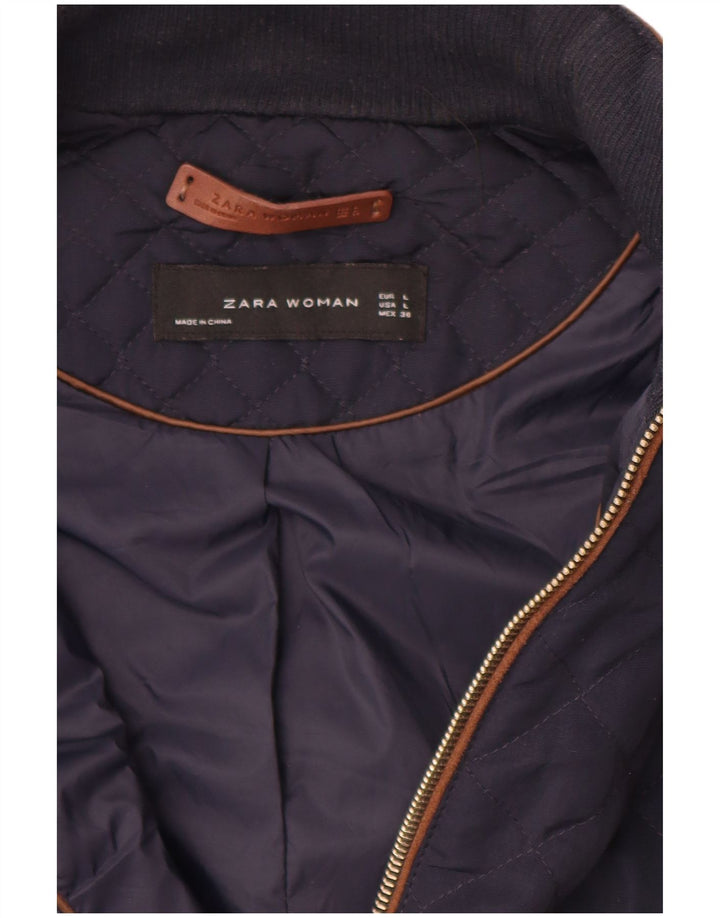 Gilet trapuntato da donna Zara UK 16 grande blu navy