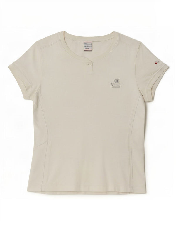 T-shirt Champion da donna Heritage Classics UK 14 grande cotone bianco