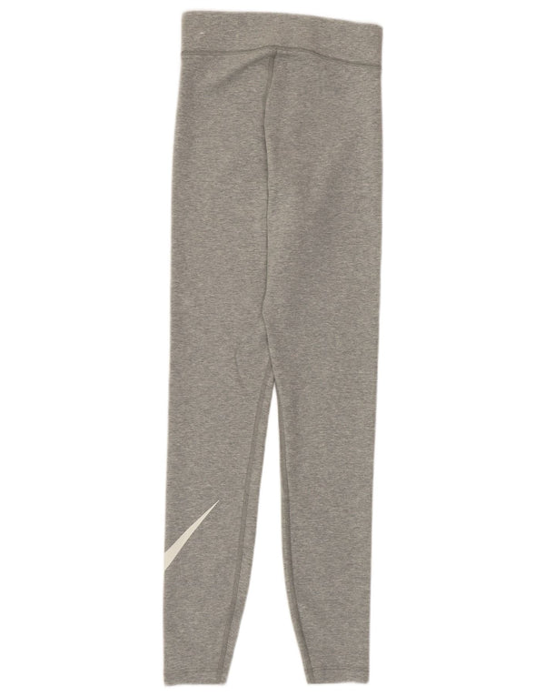 Leggings grafici da donna Nike UK 4 XS cotone grigio